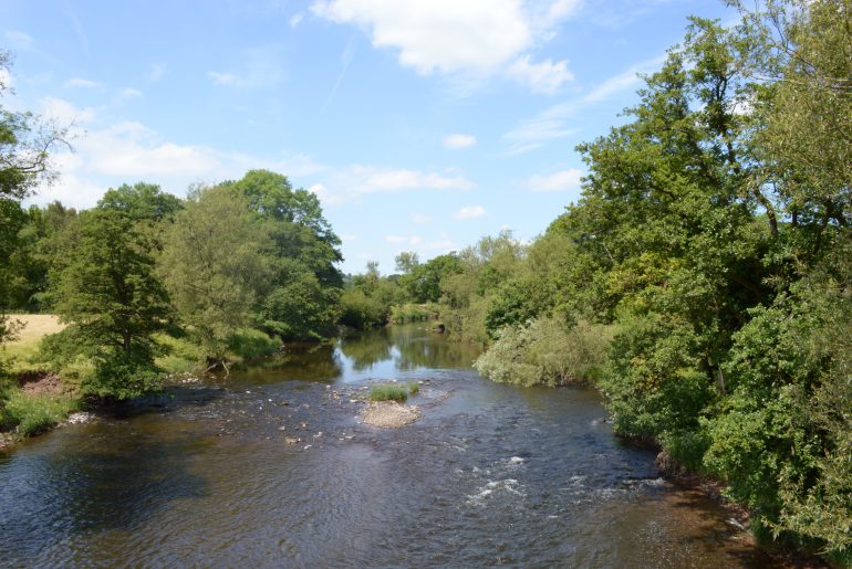 Blick auf den "River Usk"