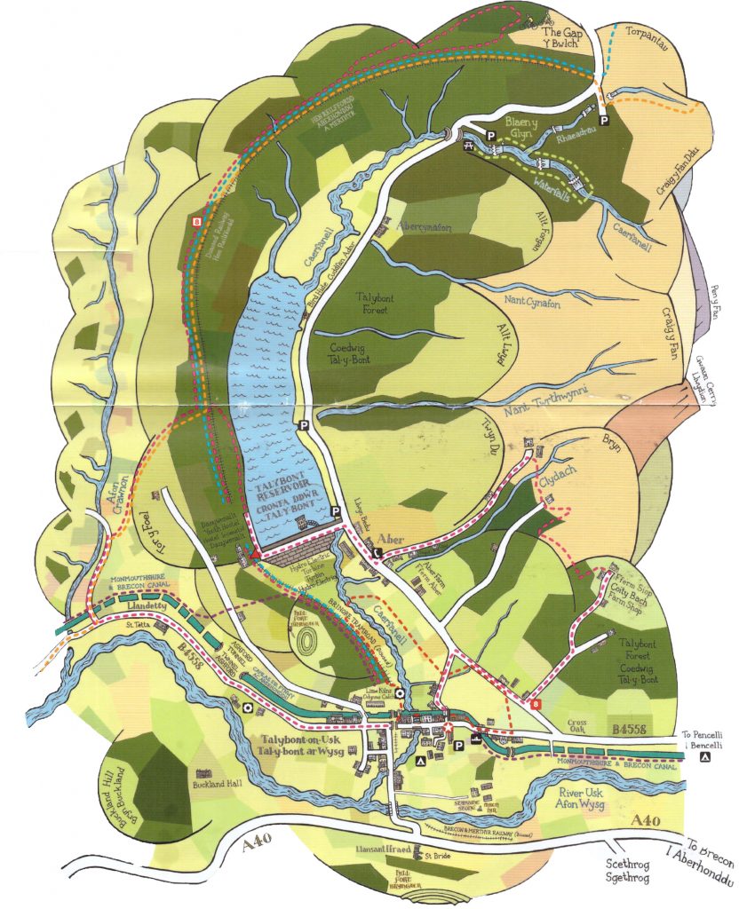 Wanderwege um das Talybont Reservoir