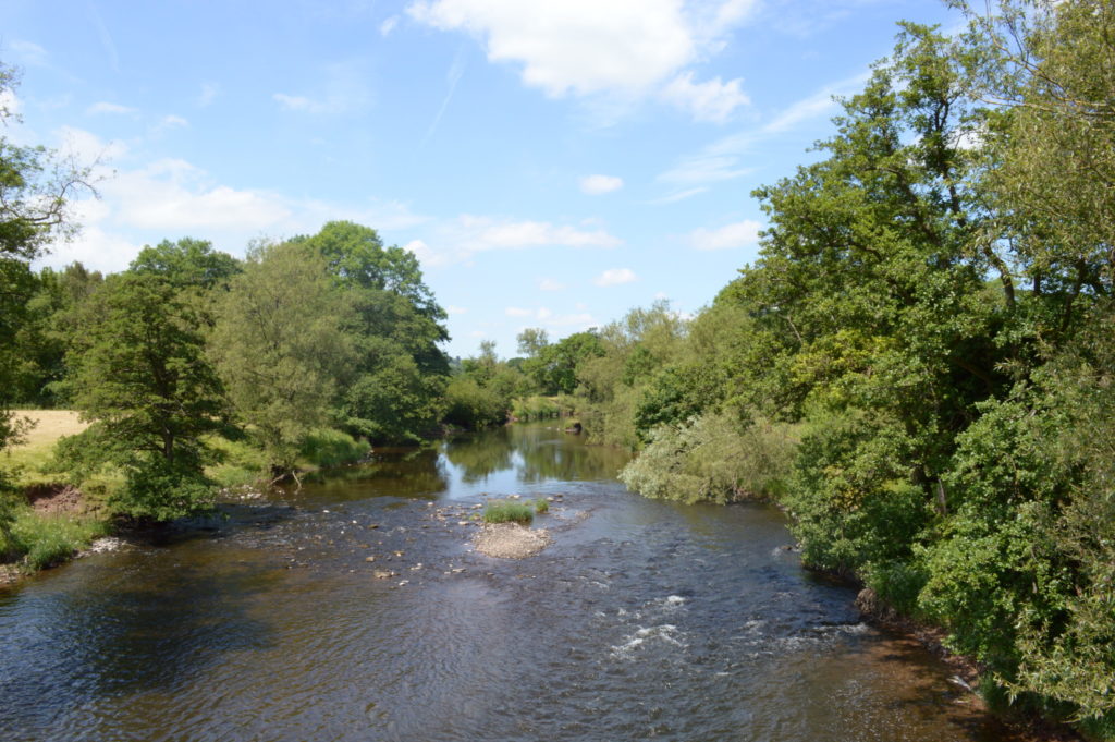 Blick auf den "River Usk"