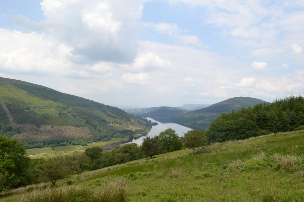 Blick über das Talybont Reservoir