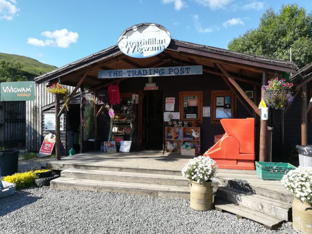 Rast bei den Strathfillan Wigwams