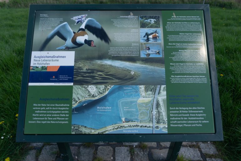 Infotafel "Neue Lebensräume im Holzhafen"